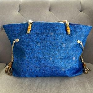 Lilly Pulitzer Bay Blue Upscale Mizner Tote